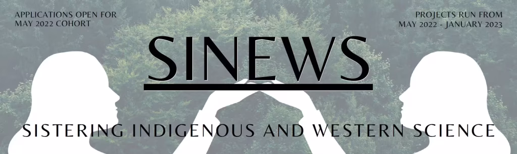 Promotional banner for SINEWS: Sistering Indigenous and Western Science.