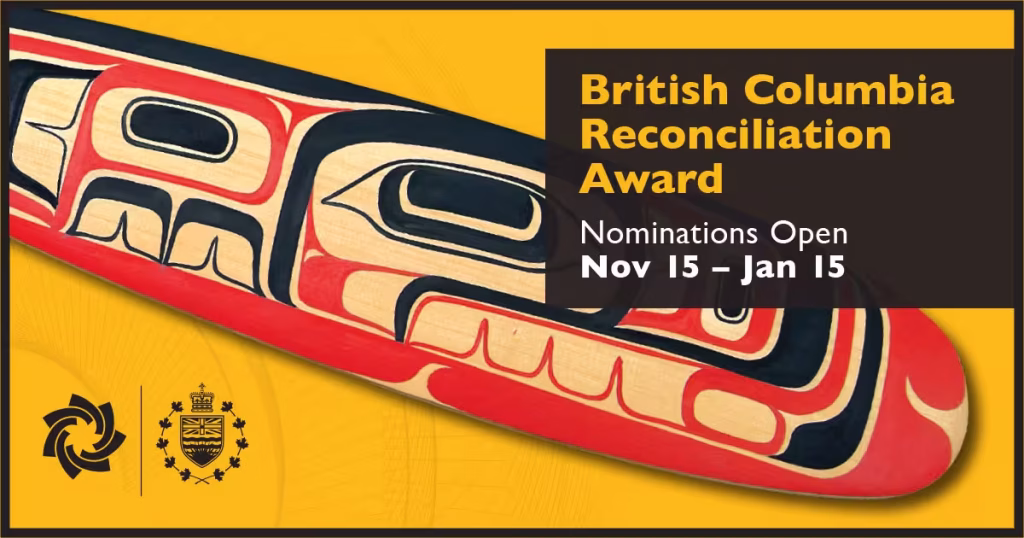 British Columbia Reconciliation Award nomination graphic