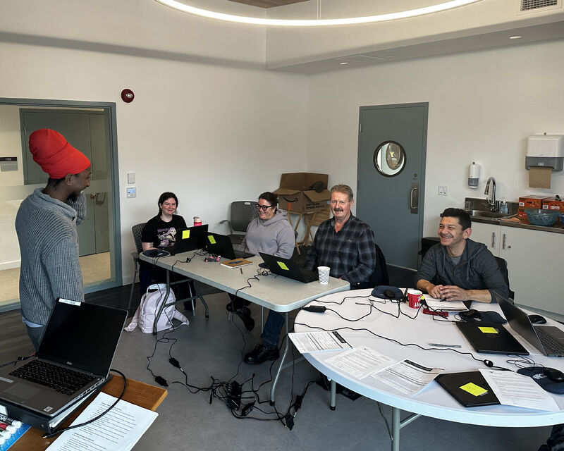 People laughing during Microsoft training session