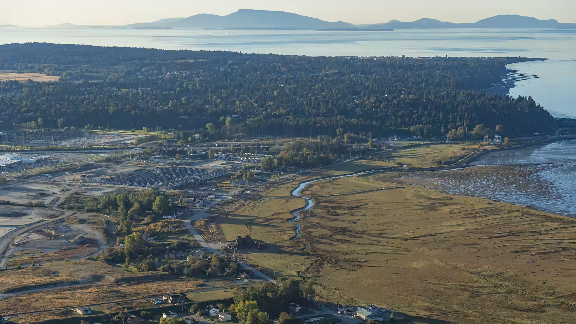 Aerial view of a delta