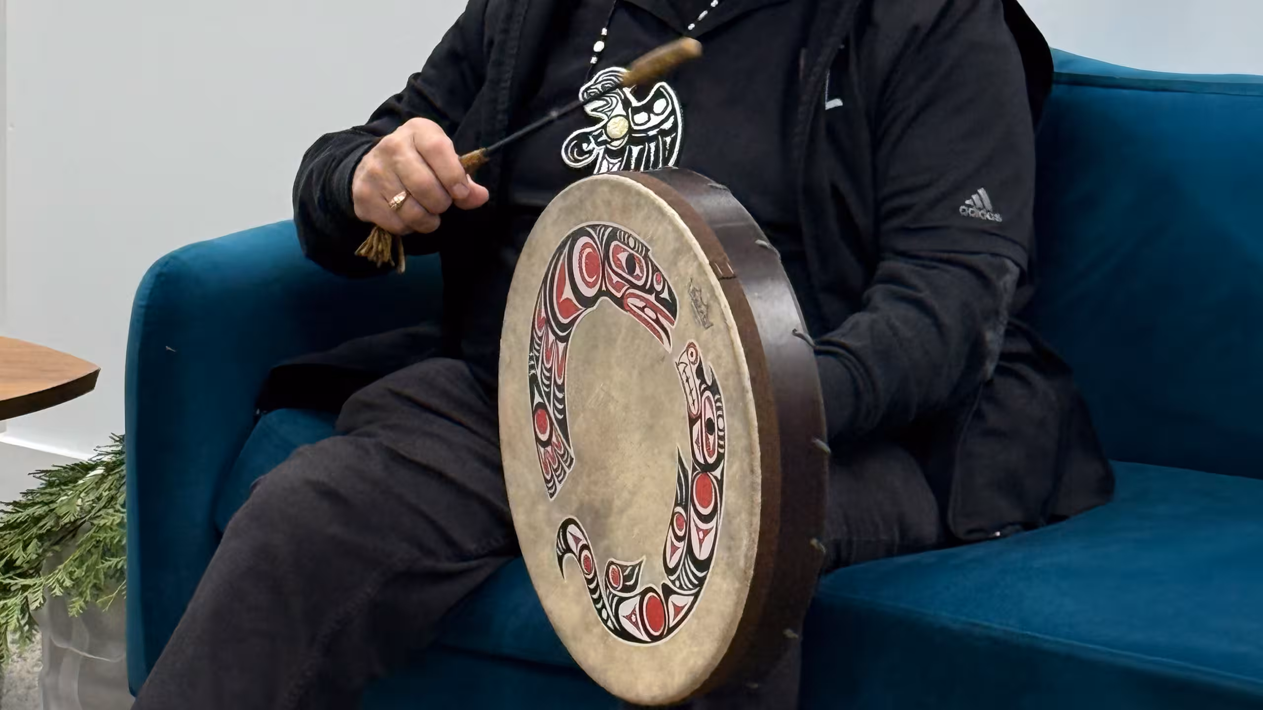 elder beats salish drum